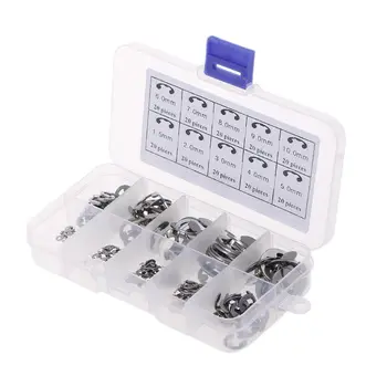 

200Pcs/Set Stainless Steel E-Type Circlips Assortment Case M1.5-M10 Spring Retainer Ring