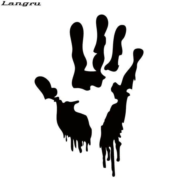 Langru New Design Zombie Hand Print Sticker Walking Car Styling Dead ...