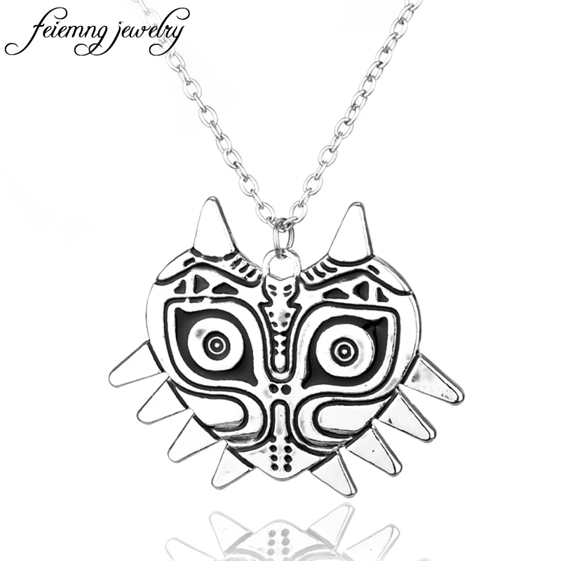 

Legend of Zelda Pendant Necklace Majora Mask Pendant 3D Game Jewelry Rope Chain Necklace Collar Fashion Jewelry Accessories