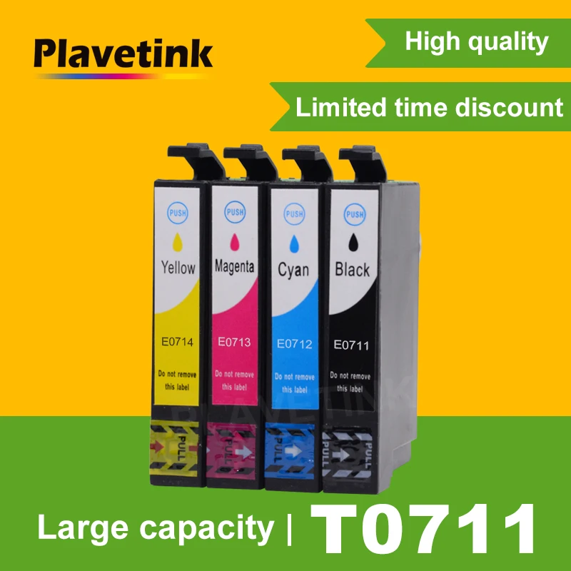 Plavetink Compatible For Epson T0711 Ink Cartridge T0715 Stylus D78 D92 DX4000 DX4050 DX4400 DX4450 Printer Cartridges | Компьютеры и