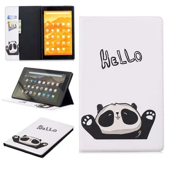 

Lightweight Slim Fit Folding Stand PU Leather Cover with Auto Wake / Sleep for Amazon Kindle Fire HD 10 7th 2017 Release Tablet