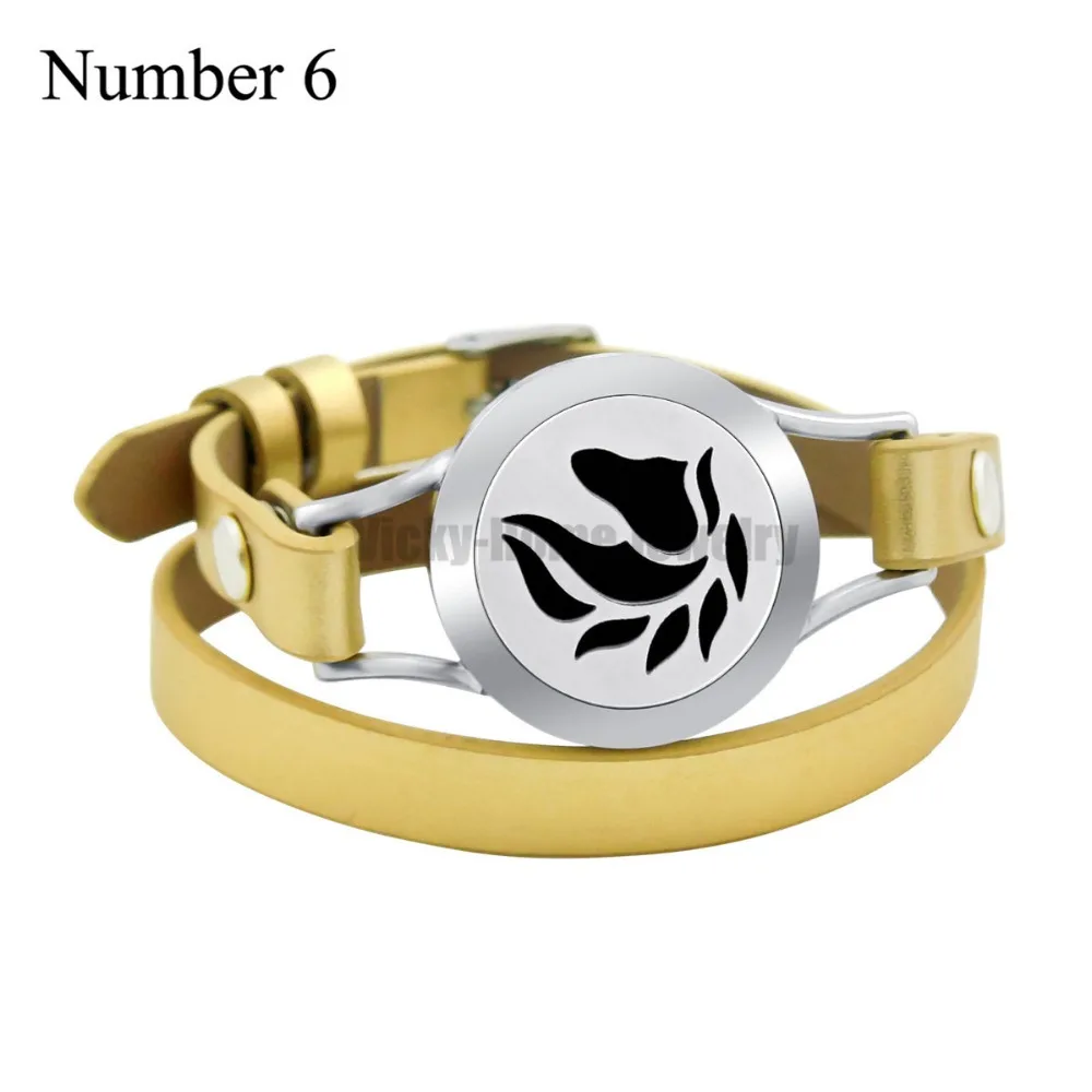 ZP-BS090-6 Diffuser Leather Locket Bracelet_