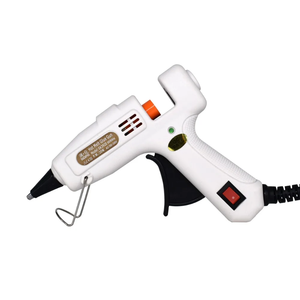 20W 30W EU Plug Hot Melt Glue Gun with 5pcs 20pcs 7mm Glue Sticks Industrial Home DIY Mini Hot Guns Electric Repair Heat Tool
