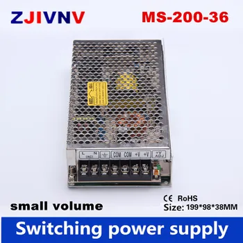 

mini size 200w switching power supply single output 36v 5.5A programmable led poder supplie ac/ dc smps (MS-200-36)