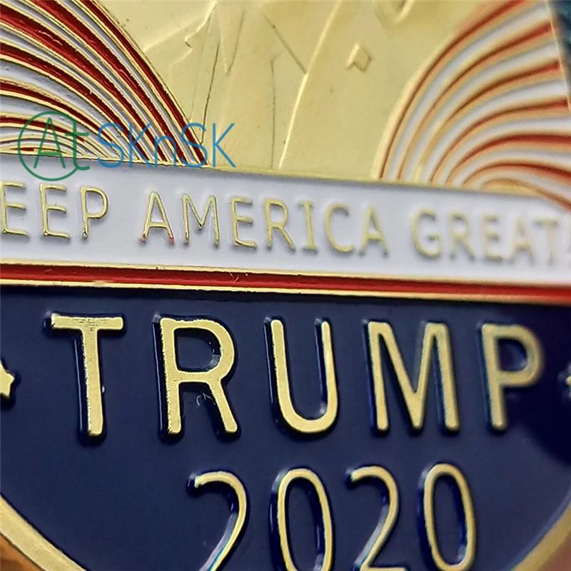 Трамп 2020 предвыборная монета лозунг сохранит Америку в совершенстве!