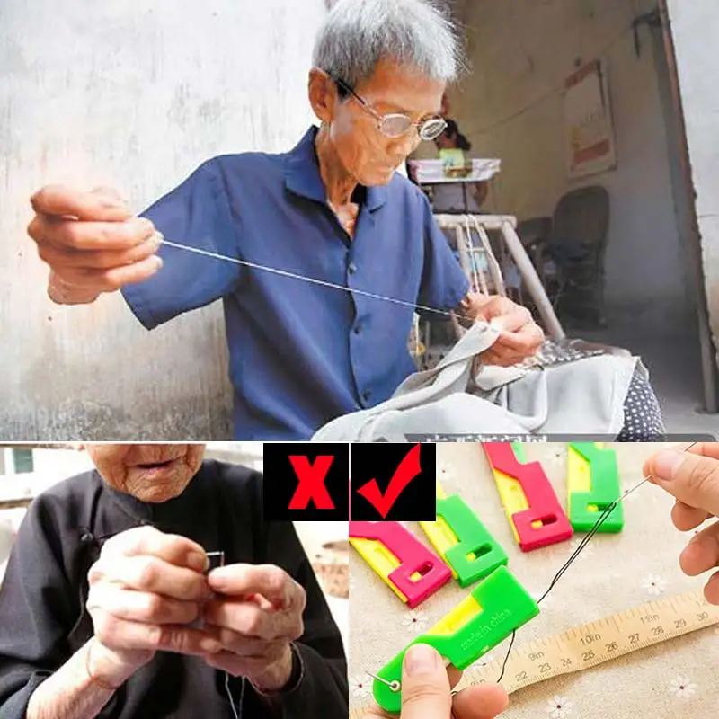 

Hot Automatic Threader Easy Sewing Needle Device For Elderly Housewife Use Thread Guide Tool XJS789