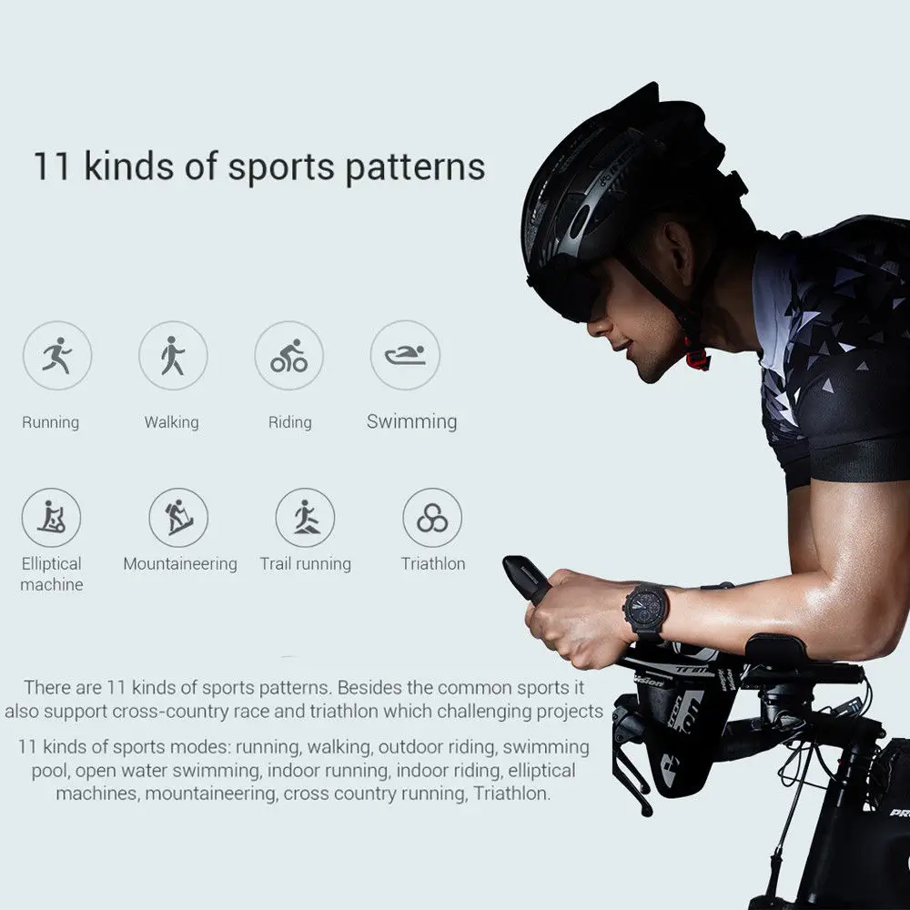  Amazfit Stratos Smart Watch Men with GPS Pace Smartwatche PPG Heart Rate Monitor 5ATM Waterproof