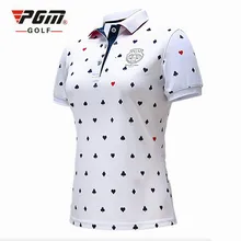 Новое поступление летней PGM печати рубашка для гольфа женские Гольф спортивной дышащий с коротким рукавом эластичная футболка Размер S-XL
