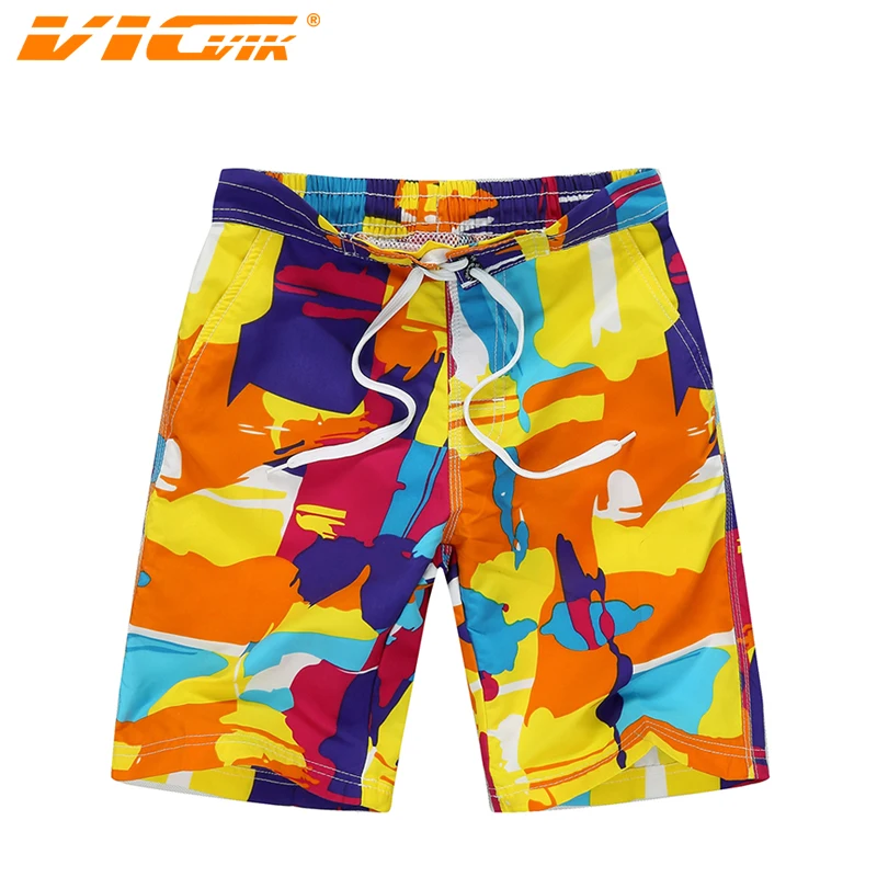 VICVIK Beach Wear For Boys Fashion Board Shorts Kids Bermuda Swim
