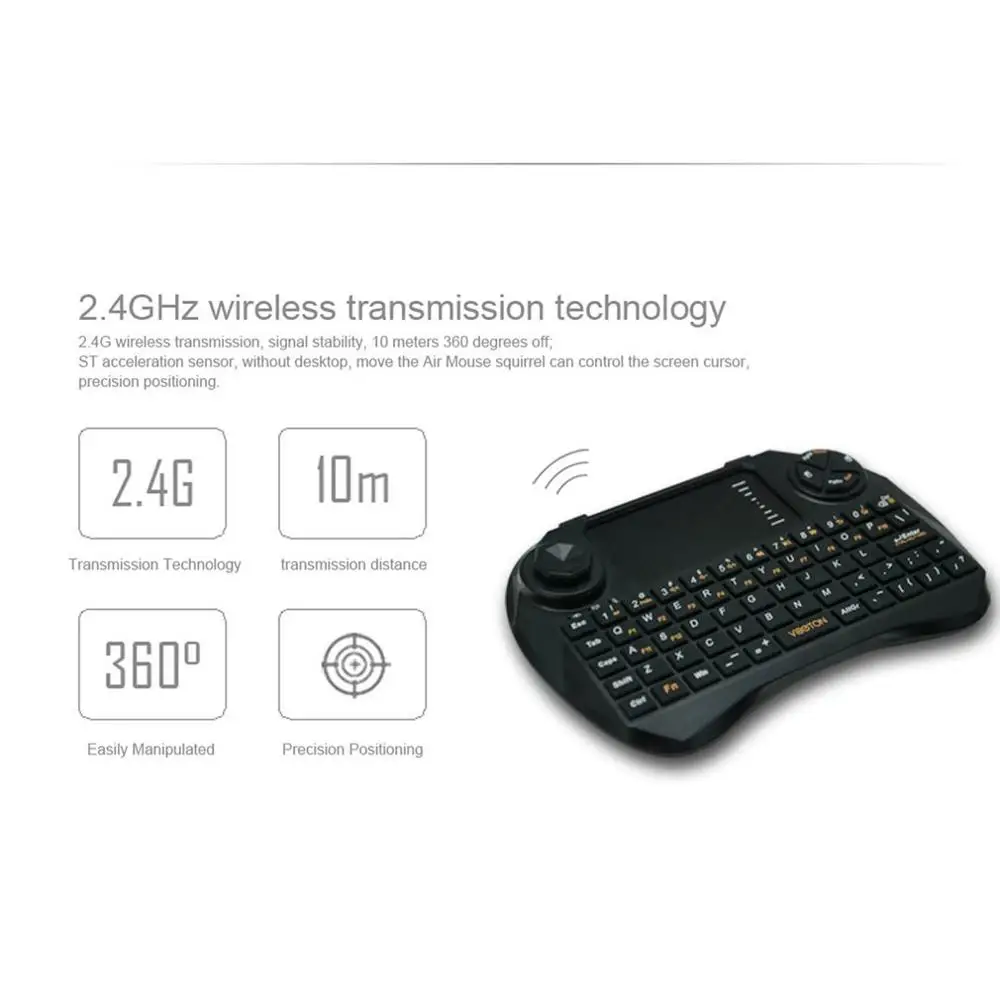 

X3 Handheld Small Size Wireless Keyboard Lightweight 2.4GHZ Multimedia Keyboard With Touchpad for Laptop PC