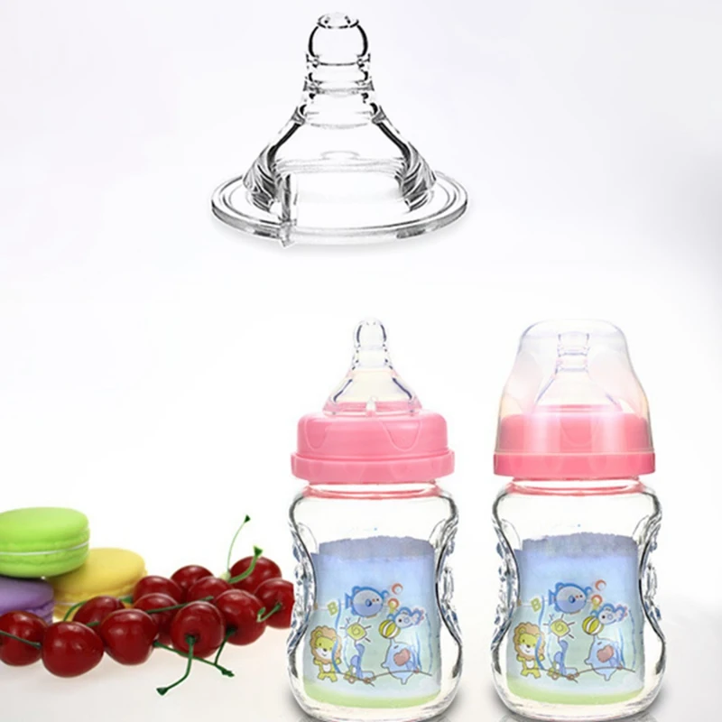 150 мл Baby Bottle дети учатся кормления Бутылка питьевой воды, молока Стекло мультфильм милый ребенок бутылочку для кормления