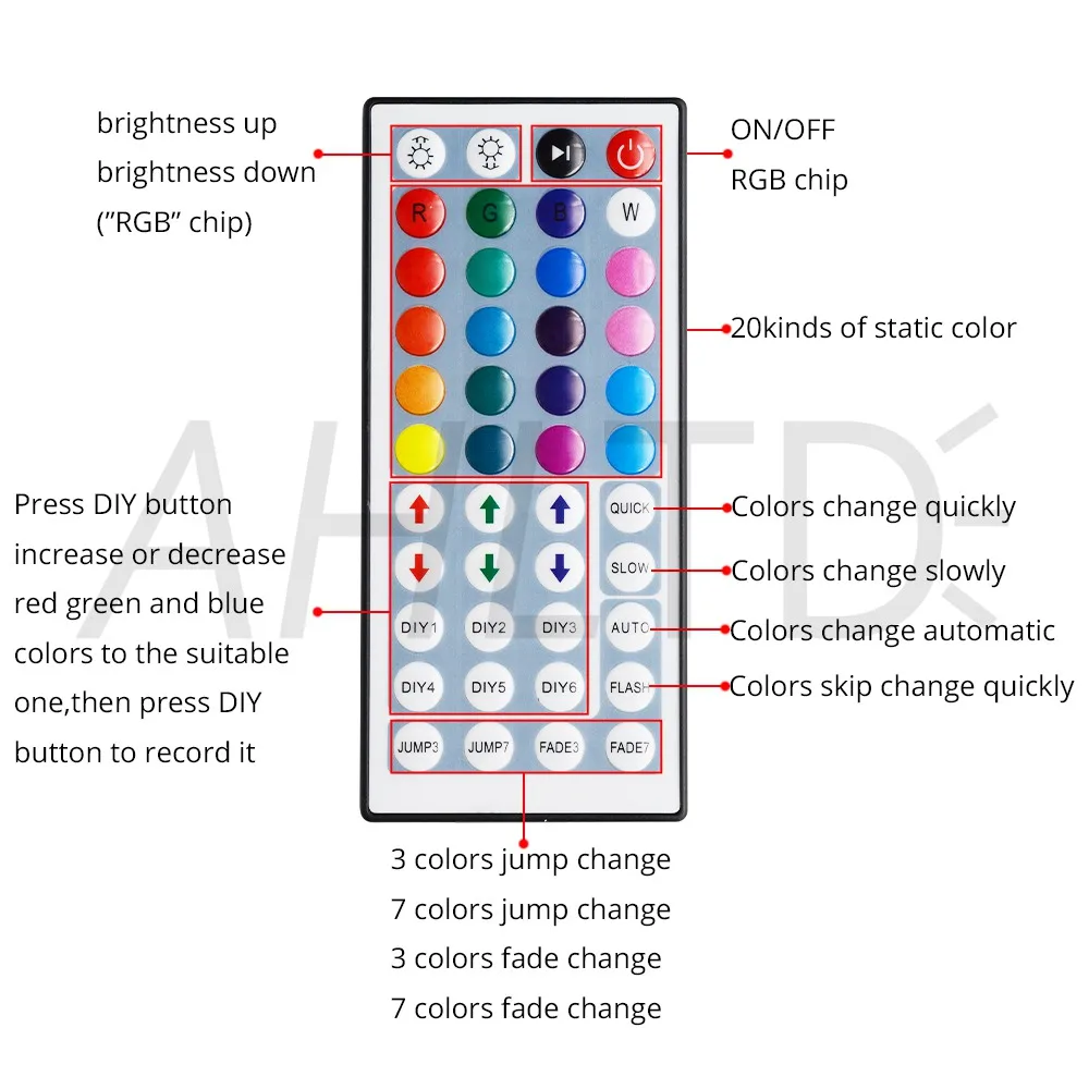 300 светодиодов 5 M 2835 белый RGB желтый красный гибкий IP65 Водонепроницаемый Светодиодная лента полный набор ленты с контроллером DC 12 V адаптер