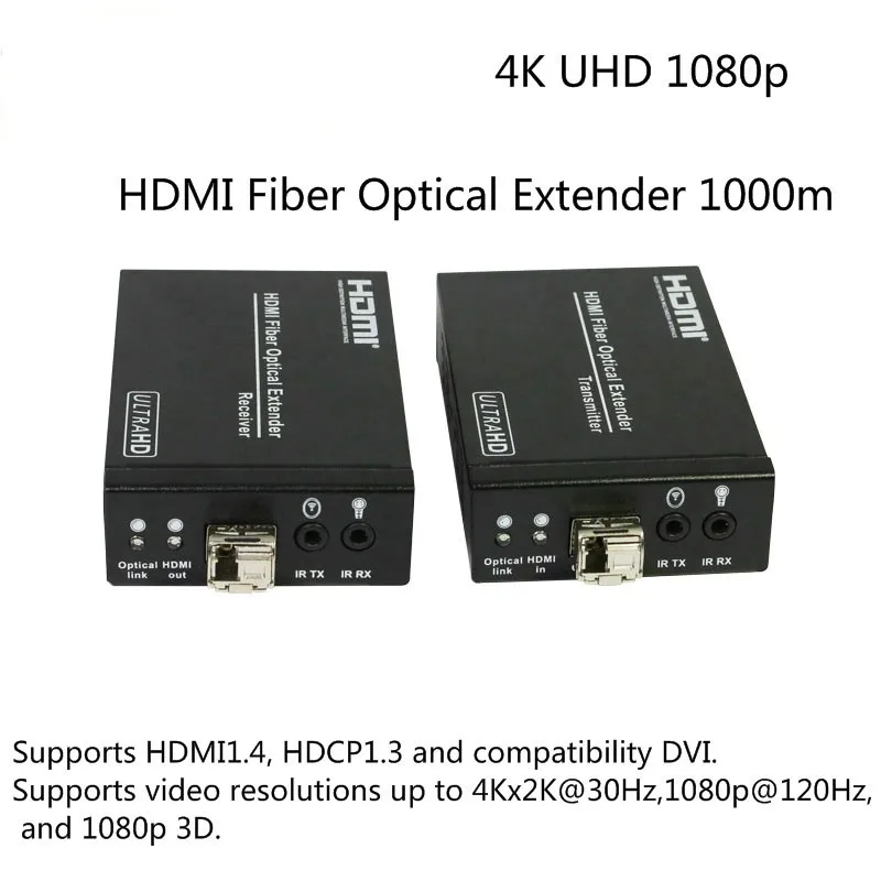 HDMI Extender over Fiber Optic Cable SC SC IR Control signal