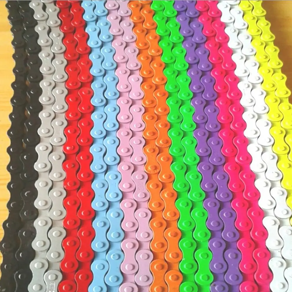 Excellent Dead Fly Bicycle Color Chain Road Bike Bicycle Dead Fly Single Speed Chain Bicycle Chain Riding Supplies Accessories 4