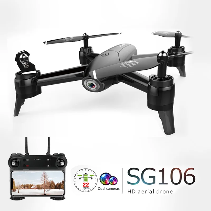 

VODOOL SG106 WiFi FPV RC Drone Optical Flow 4K 1080P 720P HD Dual Camera Real Time Aerial Video RC Quadcopter Aircraft Kid Toys
