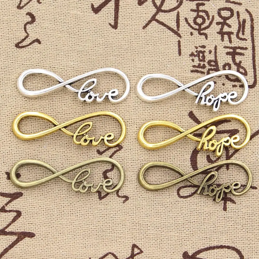 Подвеска значок бесконечности любви 39x15 мм 15 шт.|charms infinity|infinity love connectorsinfinity charms |