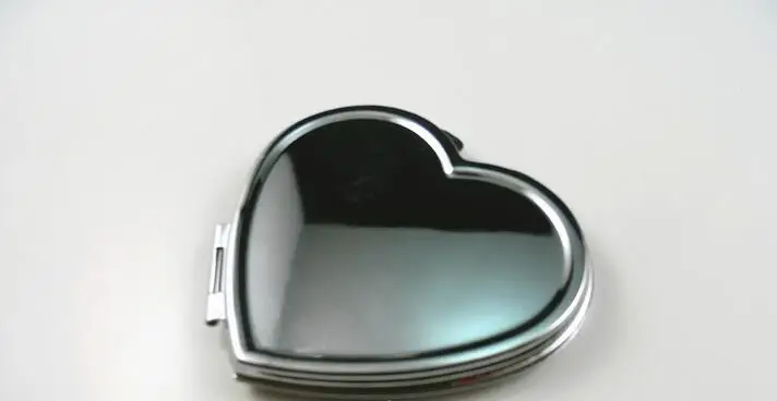 Espelho de Maquiagem Espelho de Metal Diy em Branco em Forma de Coração Compacto Cabe Bolso no Sl1136 5 Cheap Espelhos para maquiagem