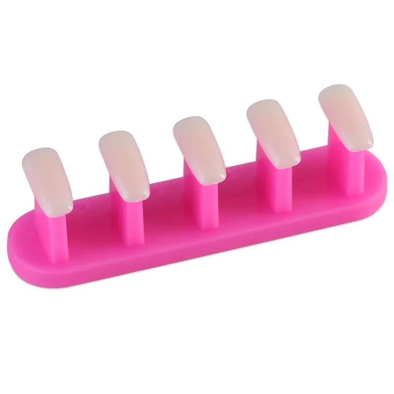 

3pcs Nail Art Tips False Fingernail Practice Training Frame Shelf Plastic Holder Polish Gel UV Display Stand Tool Manicure Salon