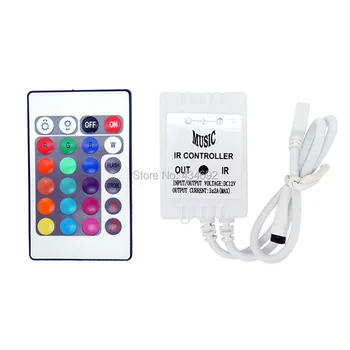 

5PCS/LOT 24 Key Infrared Aduio Sound Music LED Controller for strip light simple wireless COMMON ANODE Free Shipping