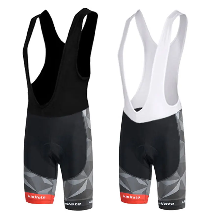 Cycling Bibs With GEL Pad Red Men's Bike Bib Shorts Miloto Man Mountain