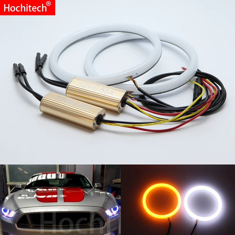 White yellow Dual and only white Cotton LED Angel eyes kit halo ring Turn signal light