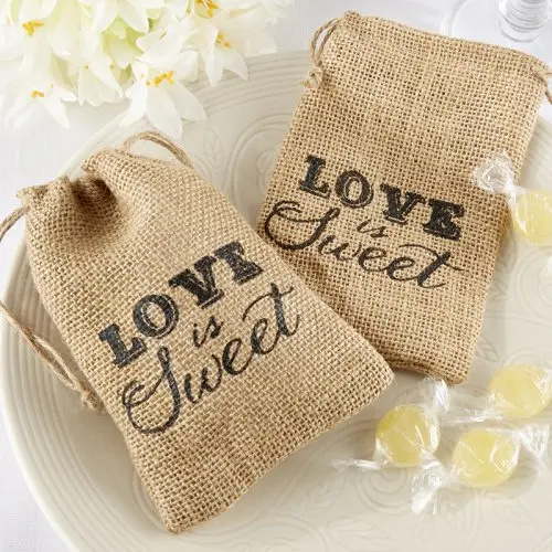Сумки с принтом Love Is Sweet сумки мешочками для свадебного подарка 50 шт.|bag for|bags for