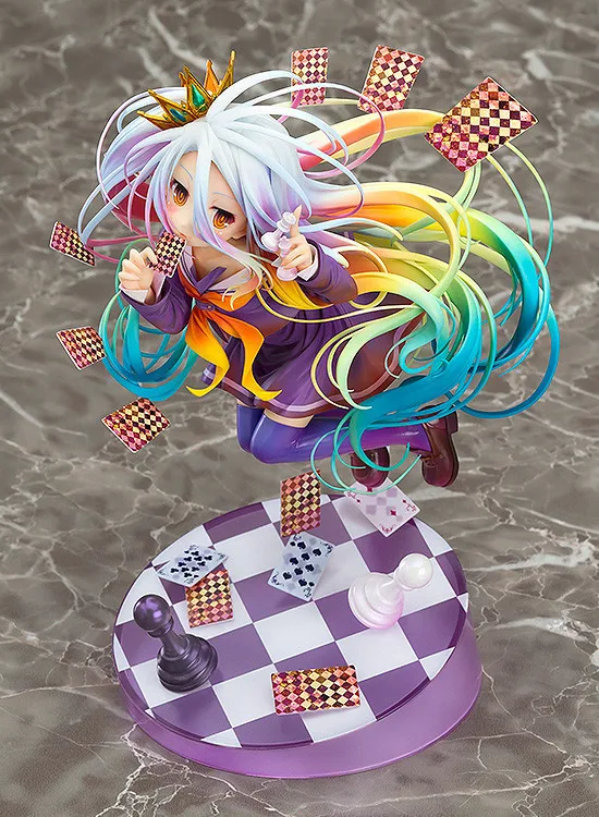 No Game No Life 3 1/8 окрашенная фигурка sro сексуальная девушка Shiro покер шахматы Гараж Набор Brinquedos аниме фигурка игрушки 20 см