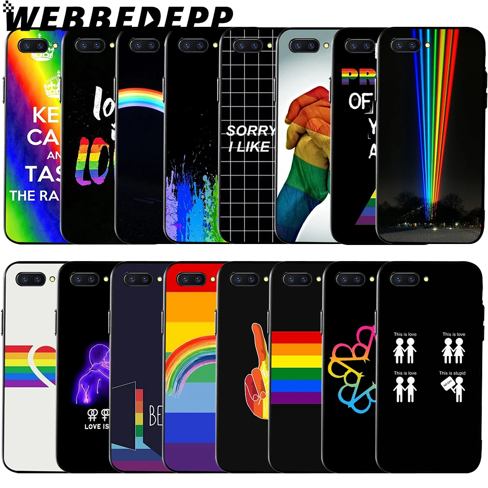 

WEBBEDEPP Lesbian LGBT Rainbow Pride ART Soft Case for Huawei Honor 6 7A Pro 7C 8C 7X 8X 8 9 10 lite Note10