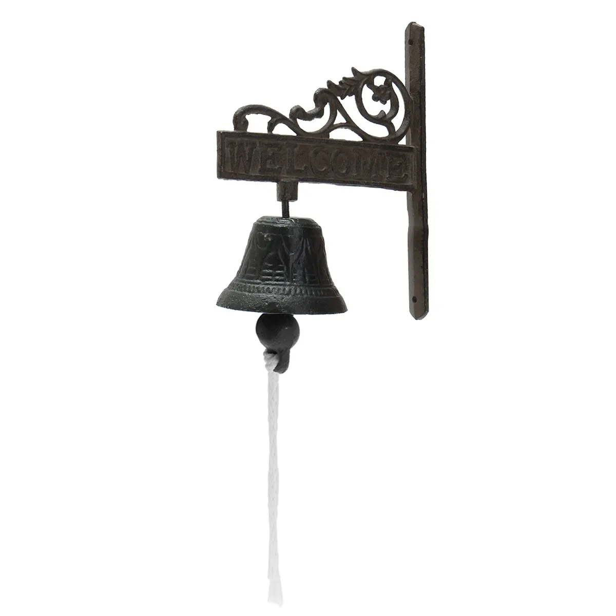 

NEW Vintage Style Brown Metal Cast Iron Door Bell Wall Mounted Garden Decoration Door Intercom
