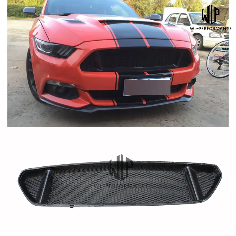 

New Mdo Carbon Fiber Front Grille Around Trim Racing Grills Trim For Ford Mustang Car Styling 2015-2018