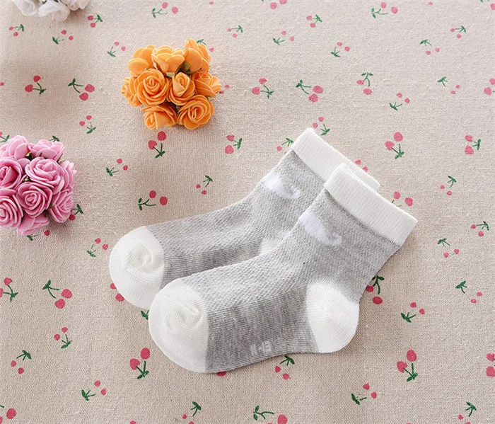 Ограниченное по времени предложение, 3 пар/лот, г. летние детские хлопковые носки для малышей колготы в сетку, весенние C-cll-018-3 с бородой - Цвет: Серый