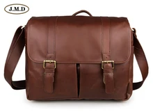 J.M.D Men’s Fashion Genuine Cow Leather Brown Color Business Briefcases Laptop Handbag Shoulder Bag Camera Bag 7269B-2