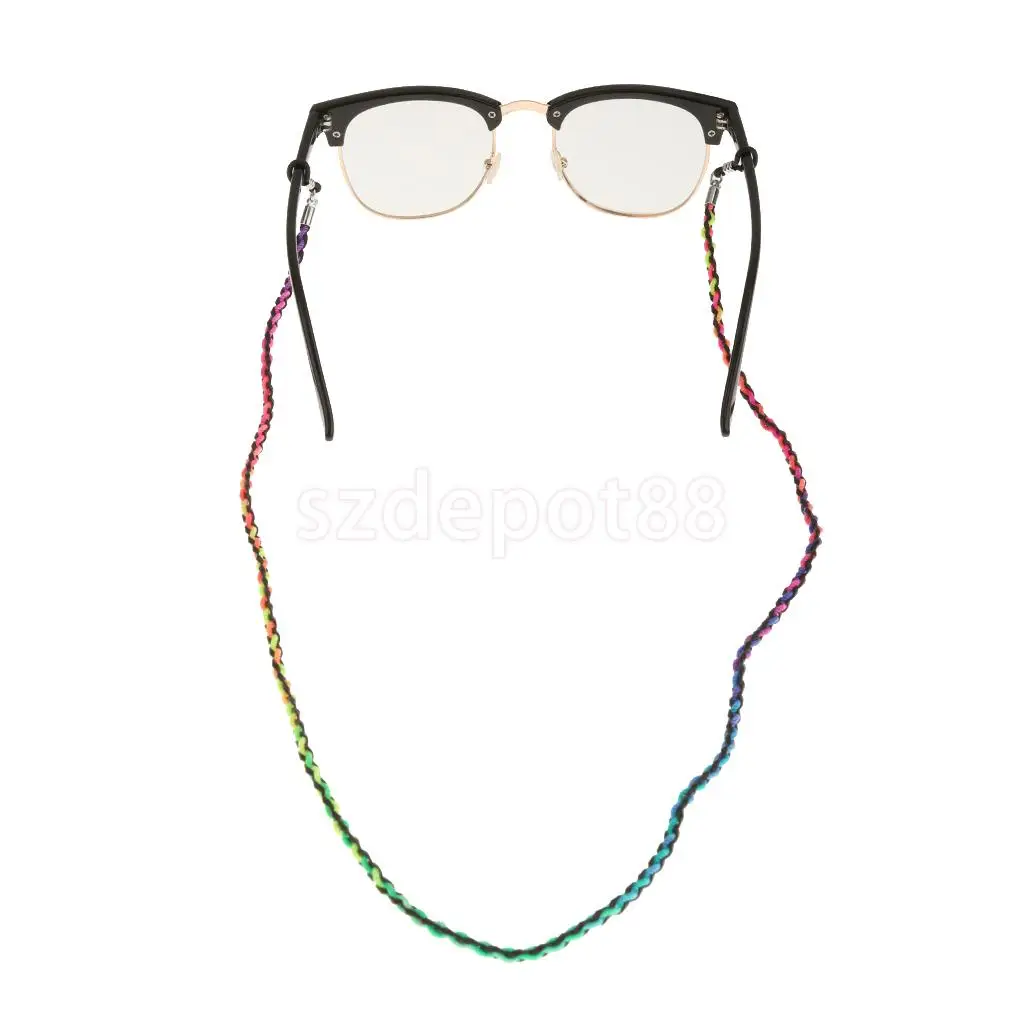 2PCS Eyeglass Reading Glasses Spectacles Neck Cord Strap Chain Cord Lanyard Retainer Holder for Outdoor Sports