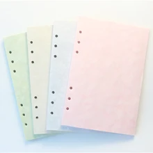 Domikee милые 6 отверстий Красочные пустые внутренние бумаги для переплета спиральные блокноты, тонкая Замена заполнения внутренние бумаги канцелярские