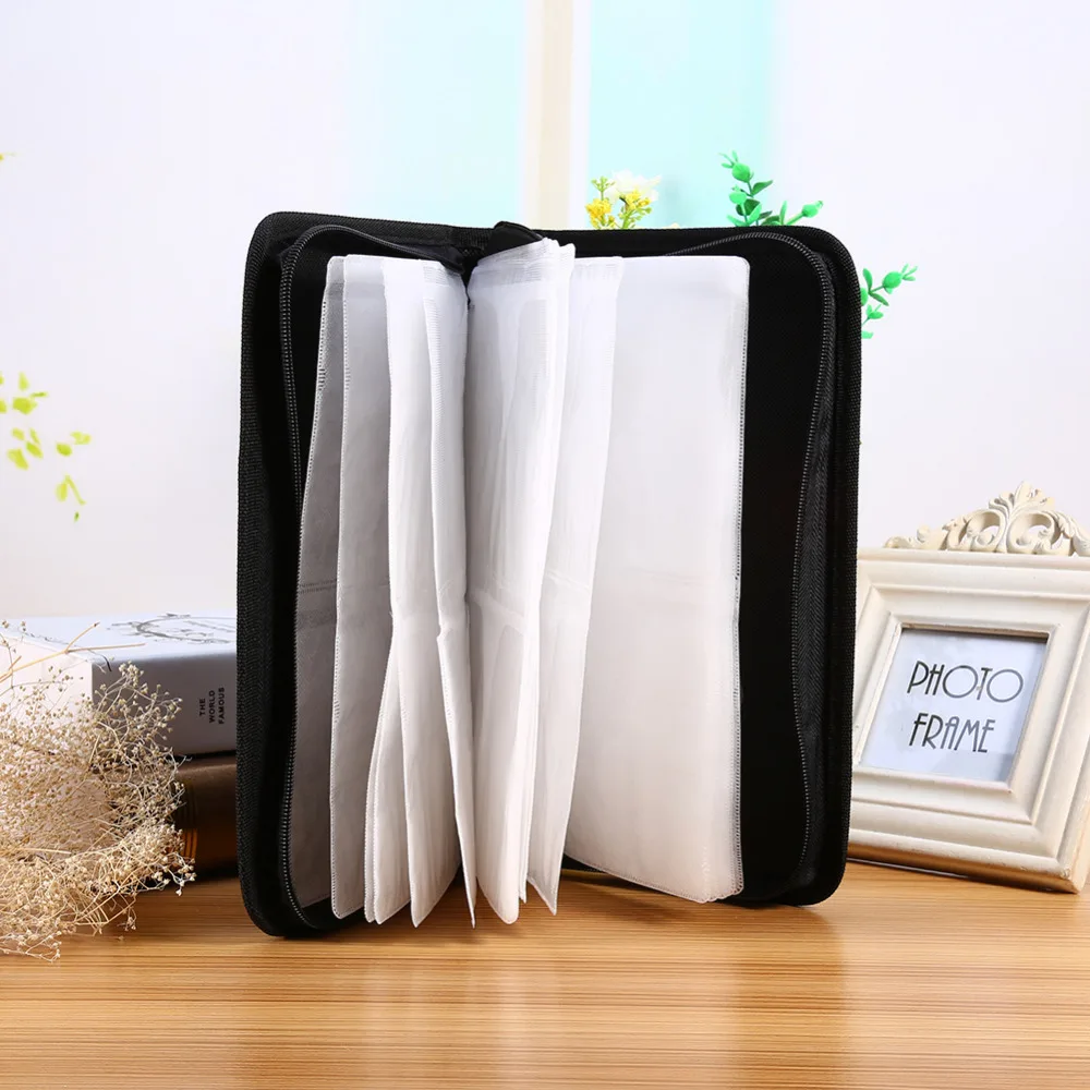 Faux PU Leather 80 Disc CD DVD Holder Storage Cover Case Organizer