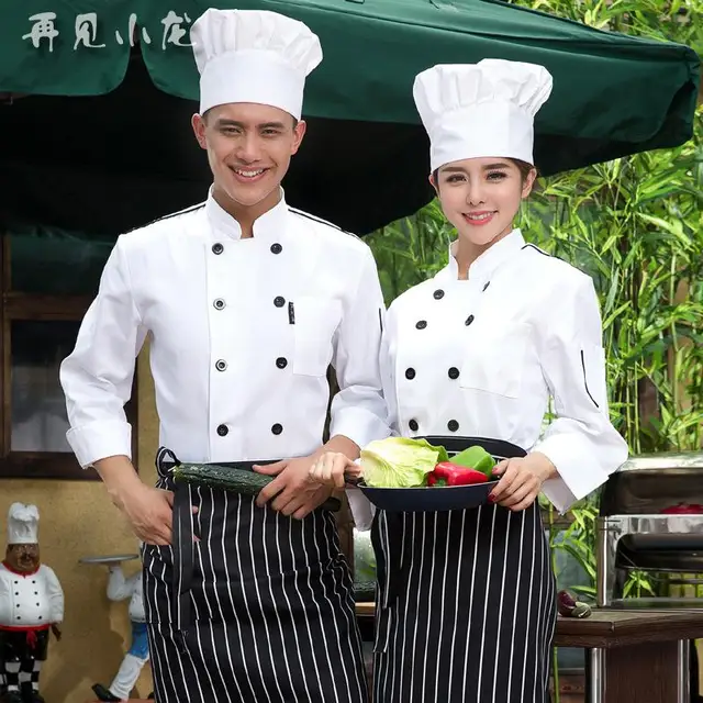Cooks Kitchen Long Sleeve High Quality Chef Uniforms Clothing Female