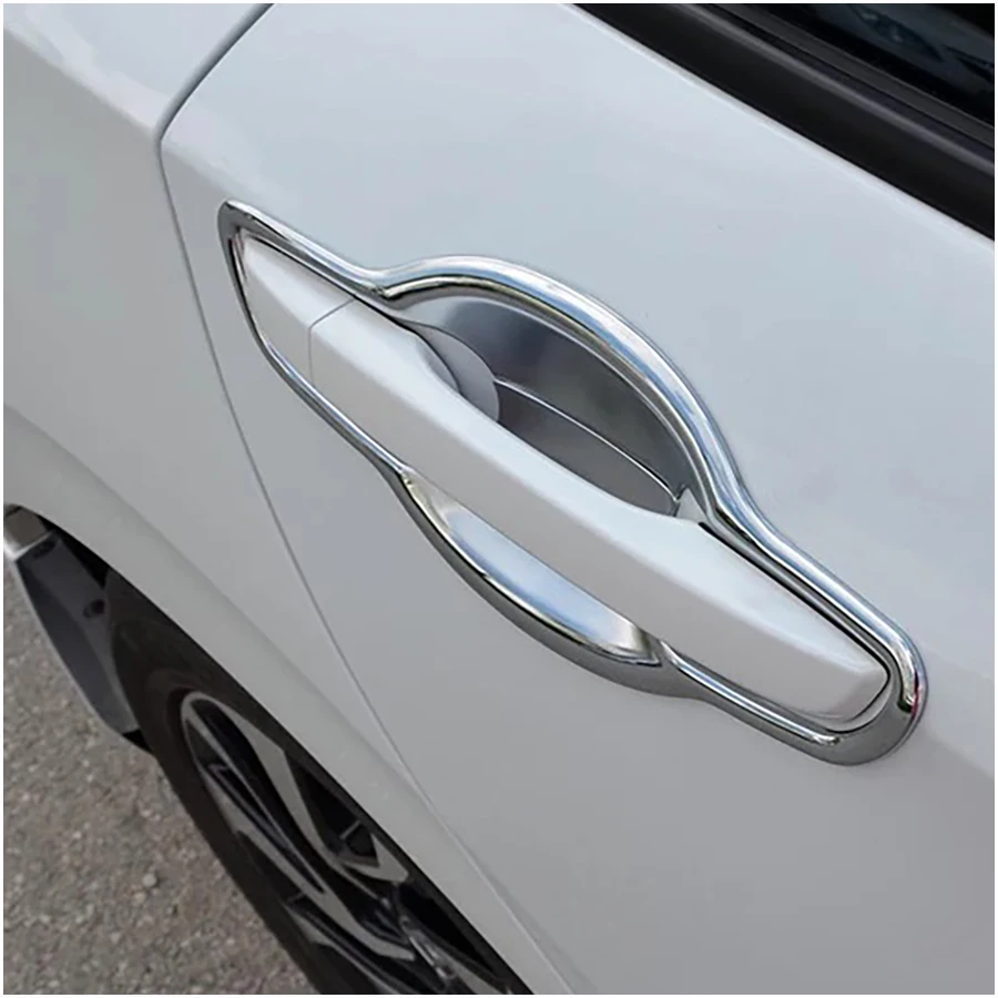 Car Styling Sticker ABS Chrome Side Door Handle Bowl Cover Trim Cup Protector Decoration For Honda Civic 10th 2016 2017 2018 (11)