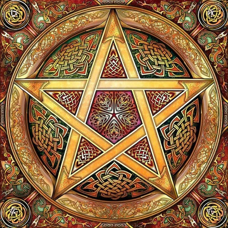 3d Diamond Mosaic Home Decor Embroidery diy diamond Painting Cross Stitch kit five-pointed star mandala | Дом и сад