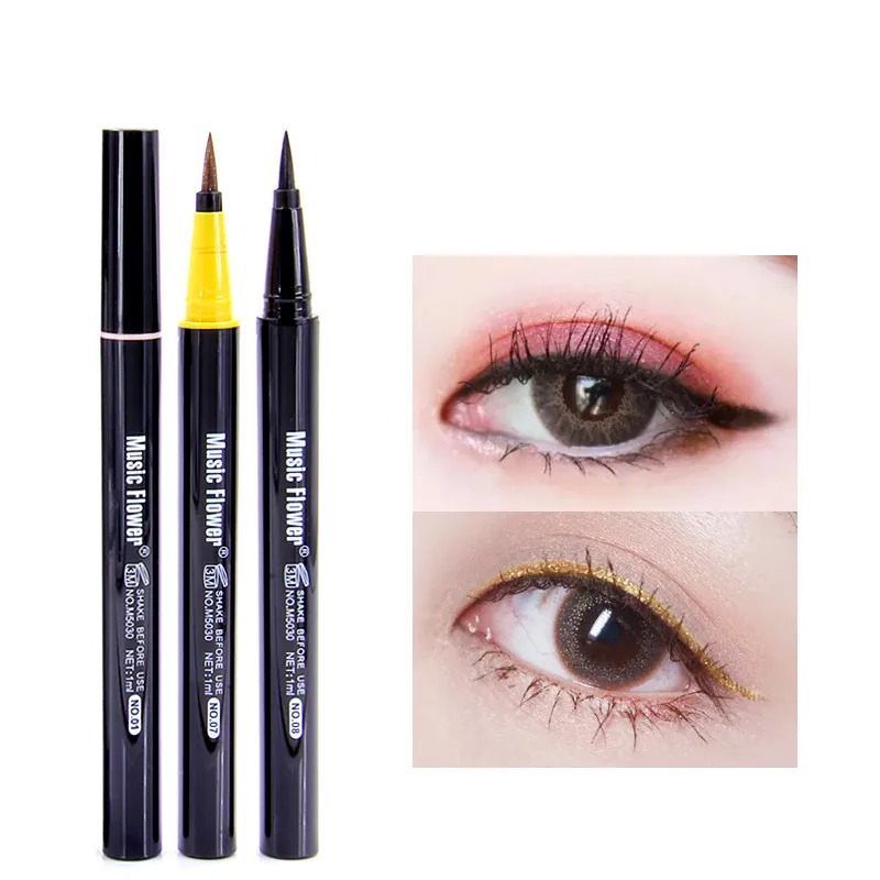 Music-Flower-Liquid-Eyeshadow-Eyeliner-Pearly-Pen-Waterproof-Anti-sweat-texture-Eyeliner-Gel-24-Hours-Long_