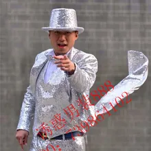 5 шт. комплекты! Для мужчин певцов Блёстки смокинг костюм мужской свадебное платье команда хора торжественное платье маг костюм! S-4XL