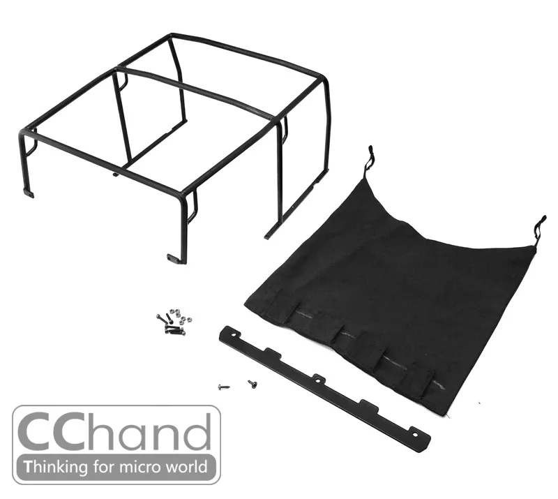 Металлическая рулонная клетка Rolling Rack(труба ролл бар)& ткань палатка крыши для RC8WD 1/10 масштаб gelande II Cruiser/FJ40 RC Jeep truck