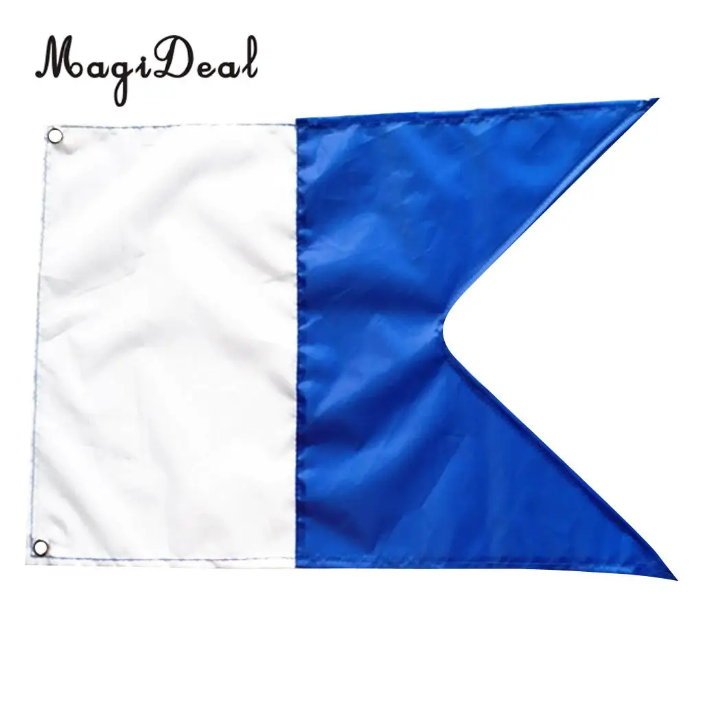 50x35cm Dive Boat Flag Alpha Flag Scuba Diving Spearfishing Diver Sign Banner with Metal Grommets Accessories Water Sports