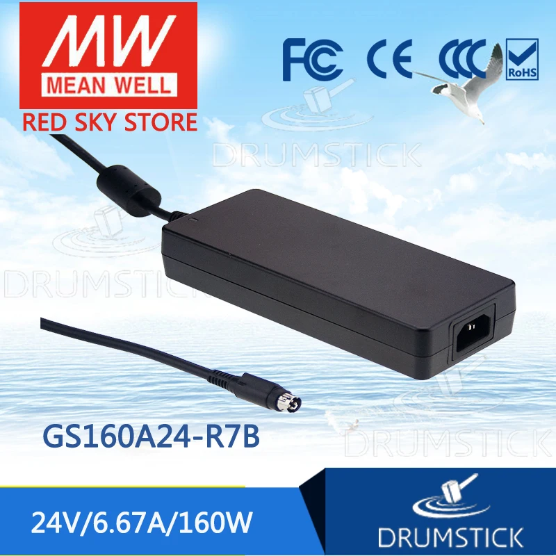 

MEAN WELL GS160A24-R7B 24V 6.67A meanwell GS160A 24V 160W AC-DC Industrial Adaptor
