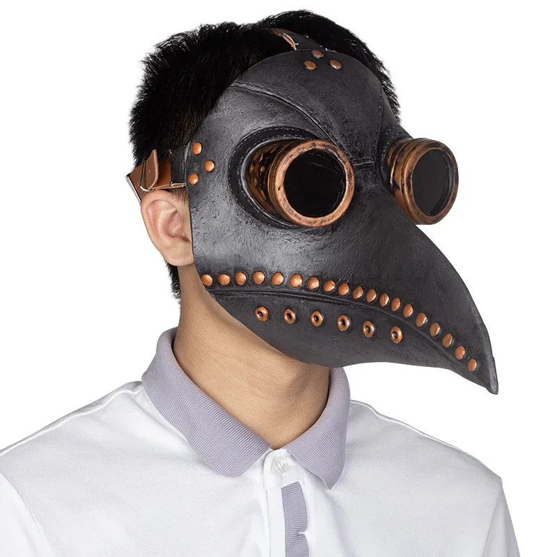 

2019 New Scary Latex Mask Horror Plague Doctor Bird Mask Gothic Cosplay Retro Steampunk Props for Halloween