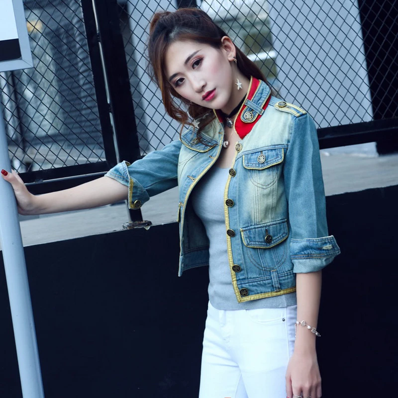 coated denim jacket womens