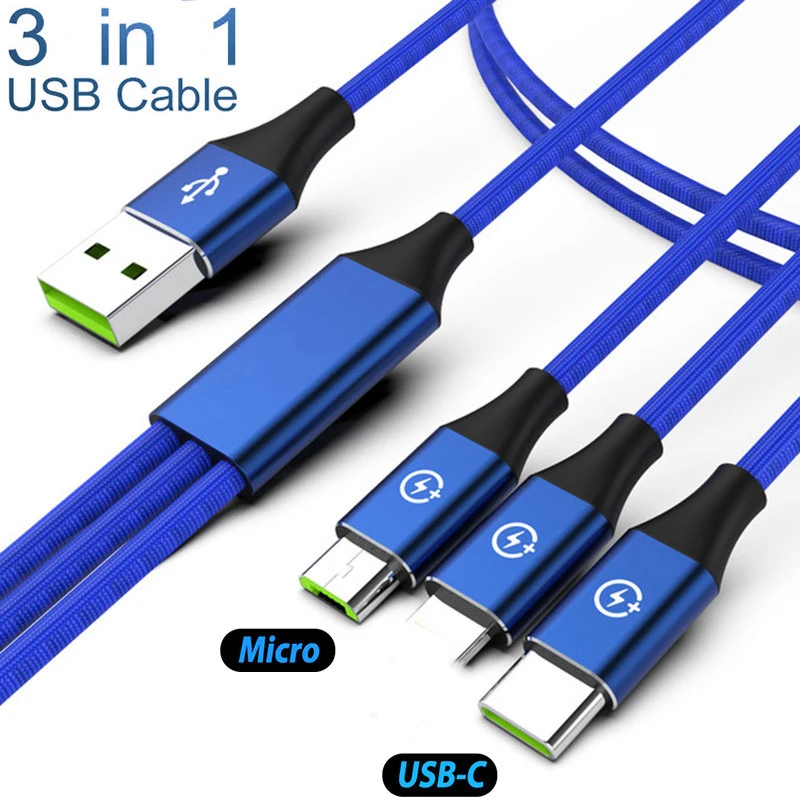 

3 In1 2 In 1 USB Charging Cable for Iphone Apple Universal Multi Usb Cable Cabo for Lenovo Sony Google Pixel 4 3 Xiaomi Mi 9 Pro