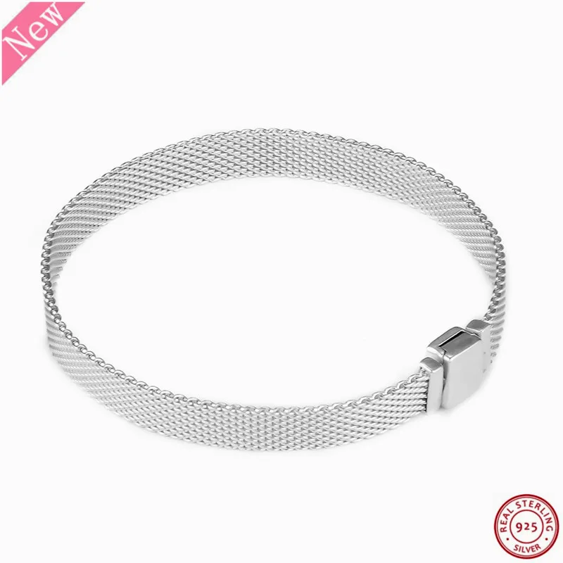 

2018 Winter Real 925 Sterling Silver Reflexions Bracelets for Women Jewelry Feature Modern Feminity & Clean & Fluid Lines FLB062