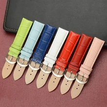 Ремешок для часов из натуральной коровьей кожи, мужские часы, женский модный браслет, ремешок на запястье 12 мм, 14 мм, 16 мм, 18 мм, 19 мм, 20 мм, 22 мм, 24 мм