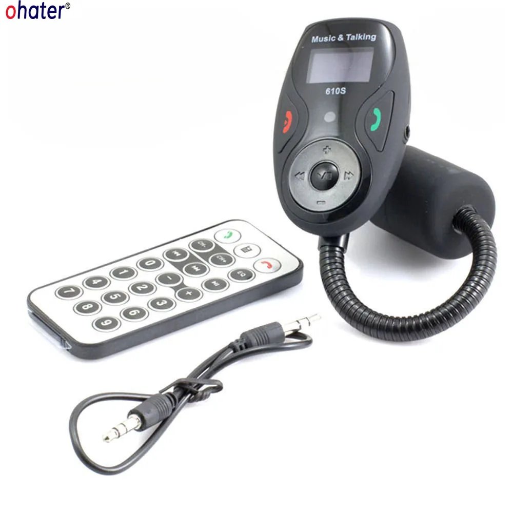 Ohater Car Kit Bluetooth fm-передатчик Беспроводной MP3-плееры модулятор Handsfree ЖК-дисплей с двумя USB Зарядное устройство для iPhone Samsung FM