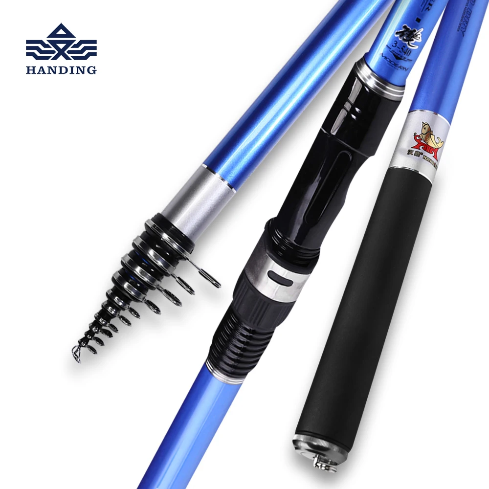 

Handing Rock Fishing Rod 2.1-5.4M High carbon Super Hard Telescopic Fishing Rod for Big Fish Baitcasting Rod Sea Rod Medium Fast